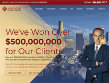 Tablet Screenshot of losangelesproductliabilityfirm.com